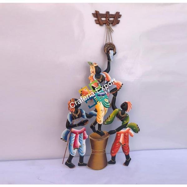 Beautiful Krishna Makhan Chor Wall Hanging Showpiece for home Decoration - Image 4