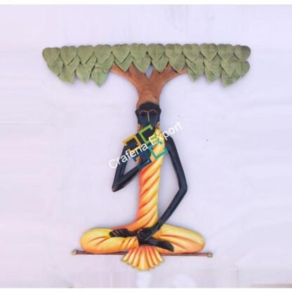 Modern Meditating Buddha Under a Tree wall hanging - Image 2