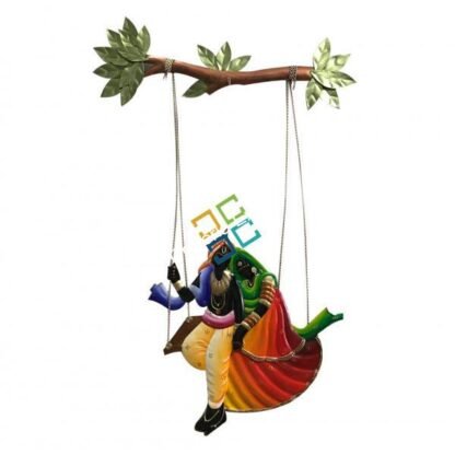 Stunning Radha  Krishna Jhula  Wall Hanging Showpiece for home Decor/Special Gifts