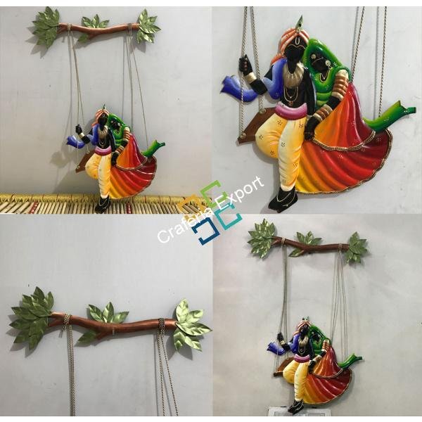 Stunning Radha Krishna Jhula Wall Hanging Showpiece for home Decor/Special Gifts - Image 2
