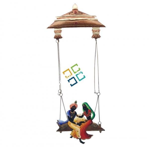 Beautiful Radha Krishna Jhula wall decor showpiece for gifts/ home decor - Image 2