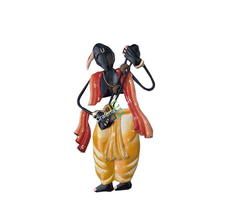 Amazing Pandit Musician wall hanging decoration showpiece ( set of 2) - Image 3