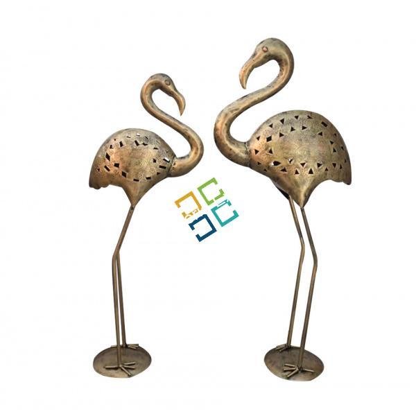 Antique Swan Couple figurine/statue with T-light candle holder inside for home decor/gift (set of 2) - Image 4