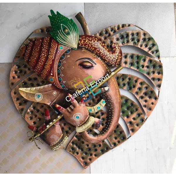 Trendy Handicraft Ganeshna Wall Hanging on Palm leaf for wall decor/interior decor - Image 2
