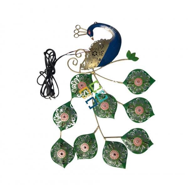 Beautiful Peacock wall hanging handicraft with LED Light for interior Decoration/ Gift Purpose - Image 2