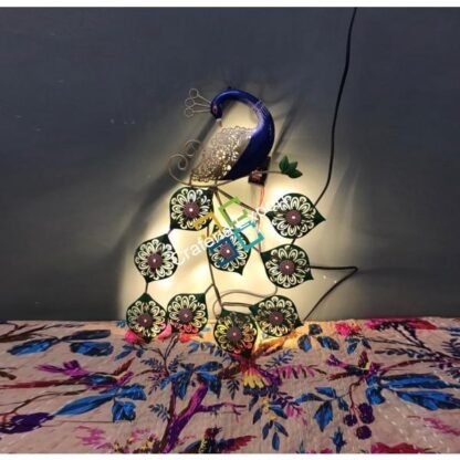 Beautiful Peacock wall hanging handicraft with LED Light for interior Decoration/ Gift Purpose - Image 3