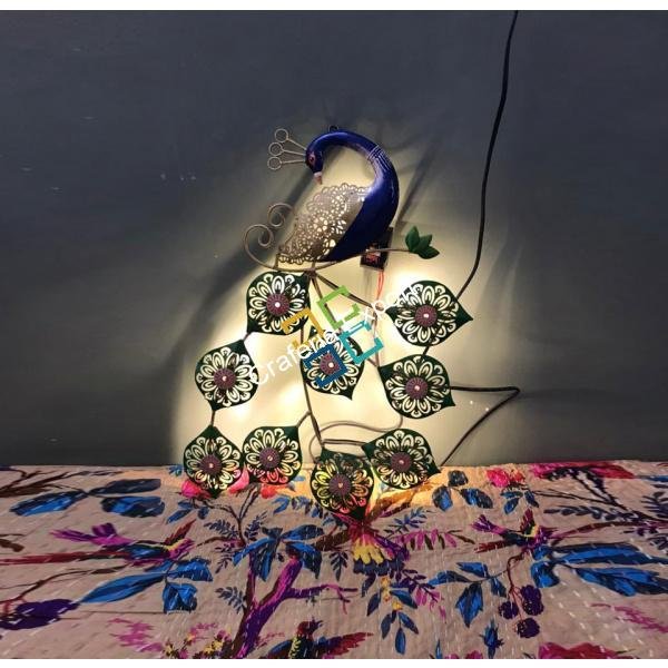 Beautiful Peacock wall hanging handicraft with LED Light for interior Decoration/ Gift Purpose - Image 3