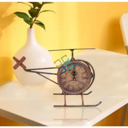 Elegant Metal Helicopter Watch  For Home/Table Decor