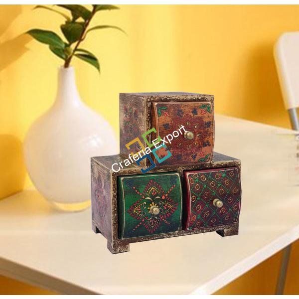 Wooden drawer/box with beautiful painted