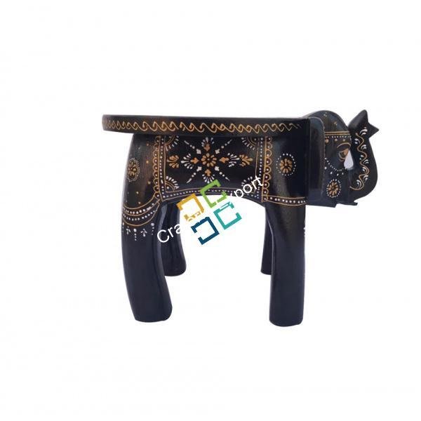 Elephant Shaped Wooden Stool for home decor - Image 3