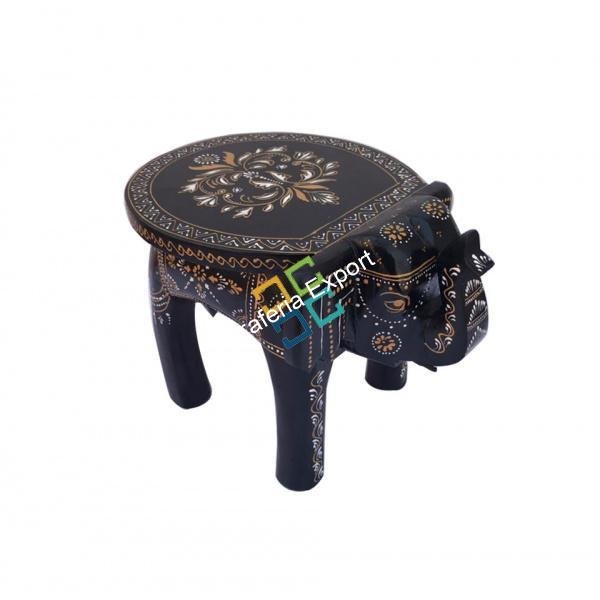 Elephant Shaped Wooden Stool for home decor