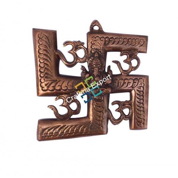 Swastik Om Ganesha Wall Mounted Decor showpiece/Gift Item - Image 3