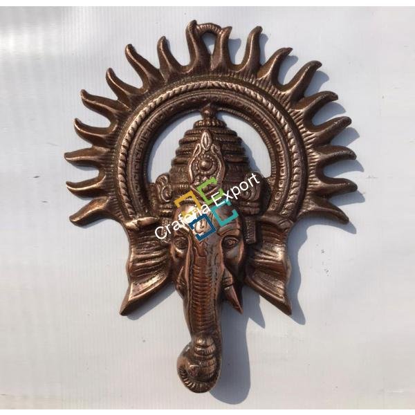 Lord Ganesha with sun wall hanging showpiece for decor/gifts - Image 3