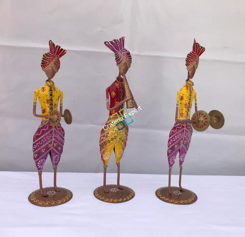 Musical Tribal Men standing showpiece/table top for home decor/gifts (set of 3) - Image 2