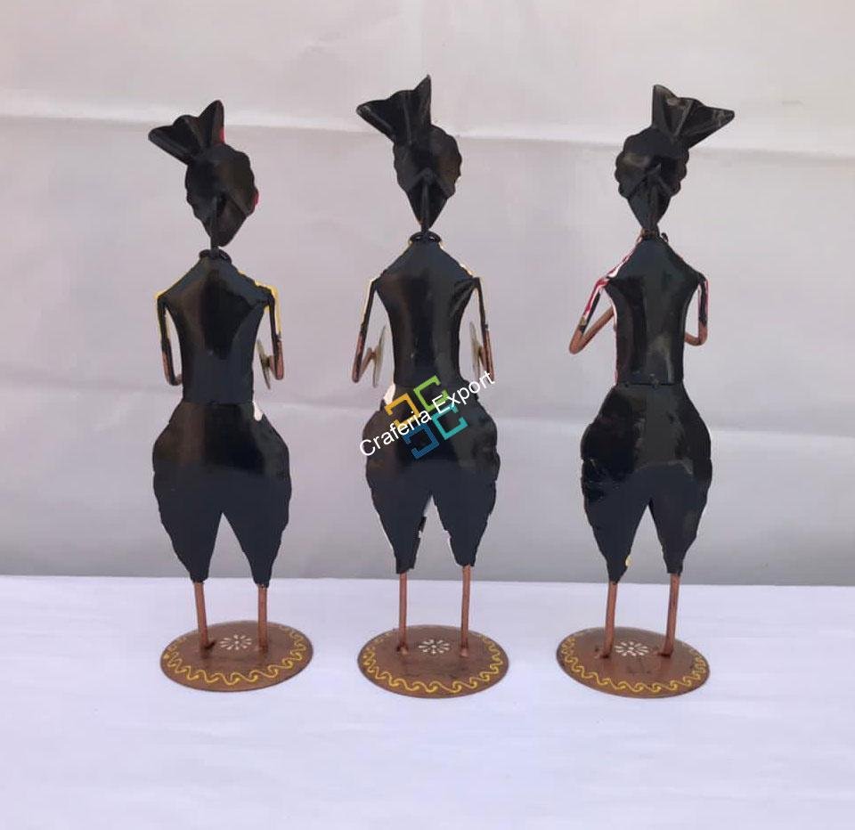 Musical Tribal Men standing showpiece/table top for home decor/gifts (set of 3) - Image 4