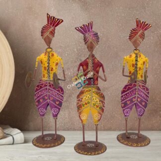 Musical Tribal Men standing showpiece/table top for home decor/gifts (set of 3)