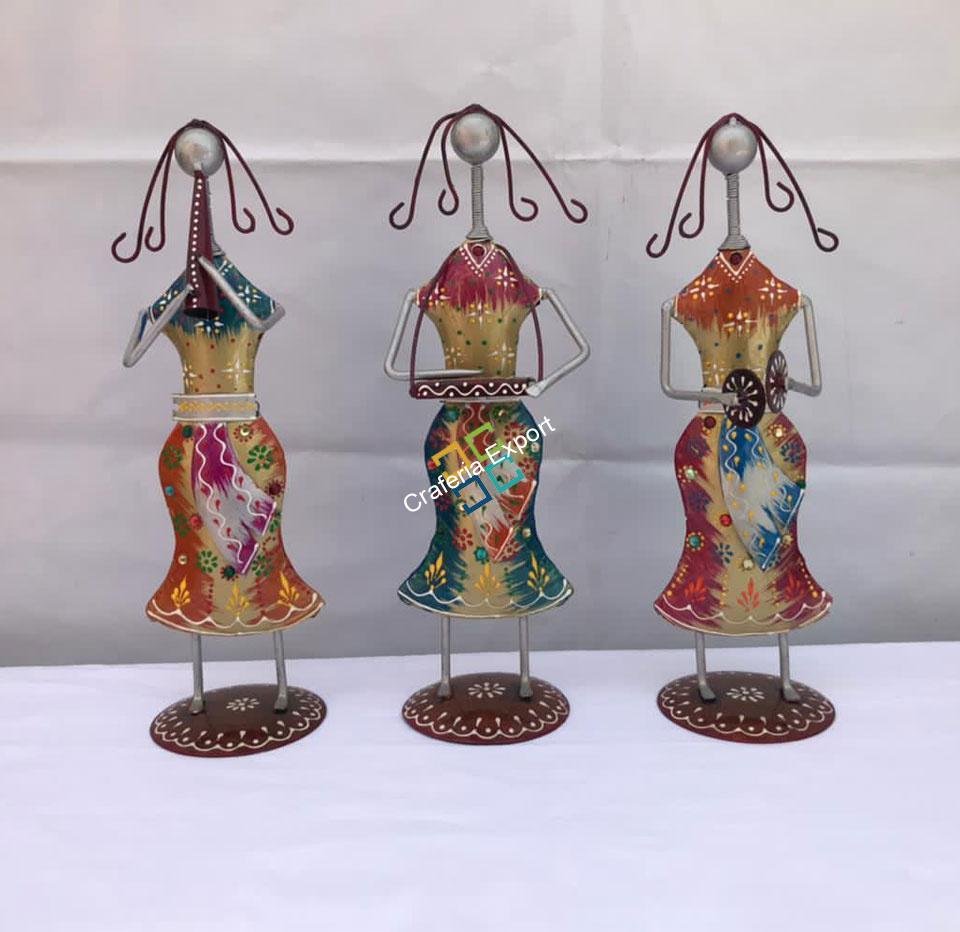 Musical dance tribal lady / table top showpiece for home decor /gifts (set of 3) - Image 5