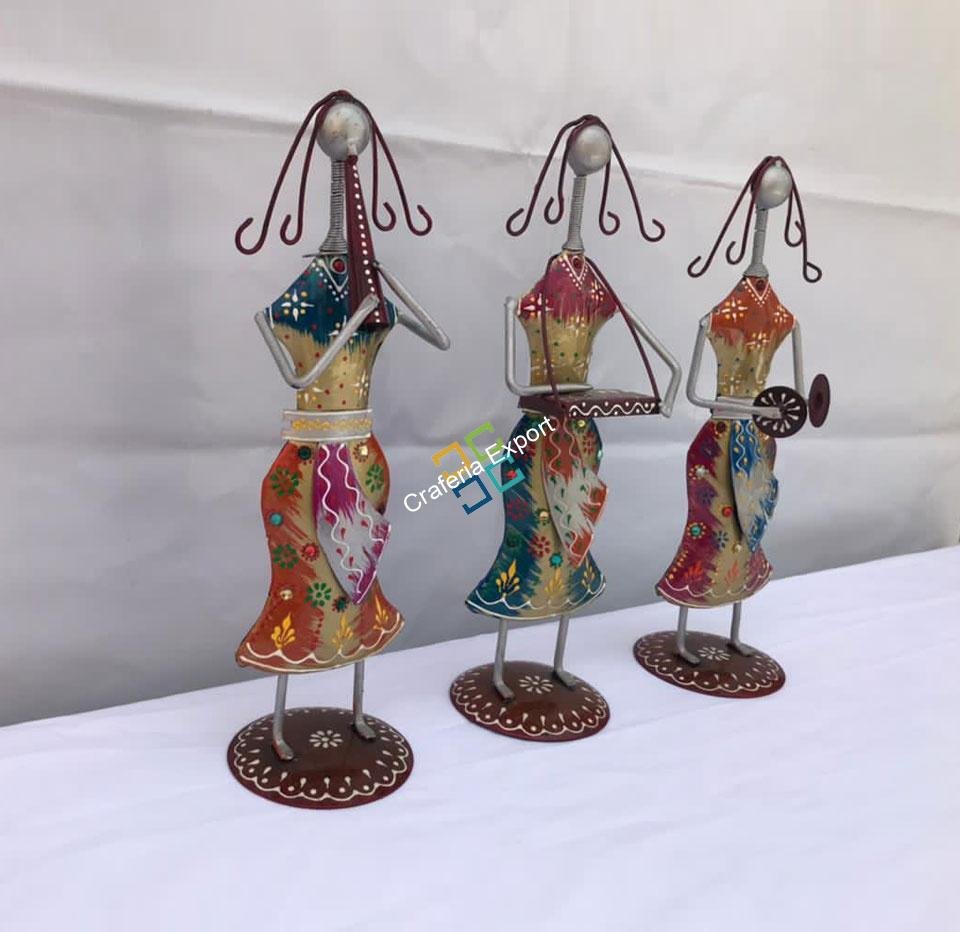 Musical dance tribal lady / table top showpiece for home decor /gifts (set of 3) - Image 2