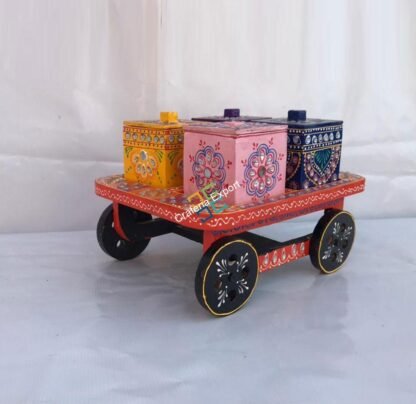 Unique handcrafted serving Trolley /kart for kitchen and dinning table / gifts - Image 6