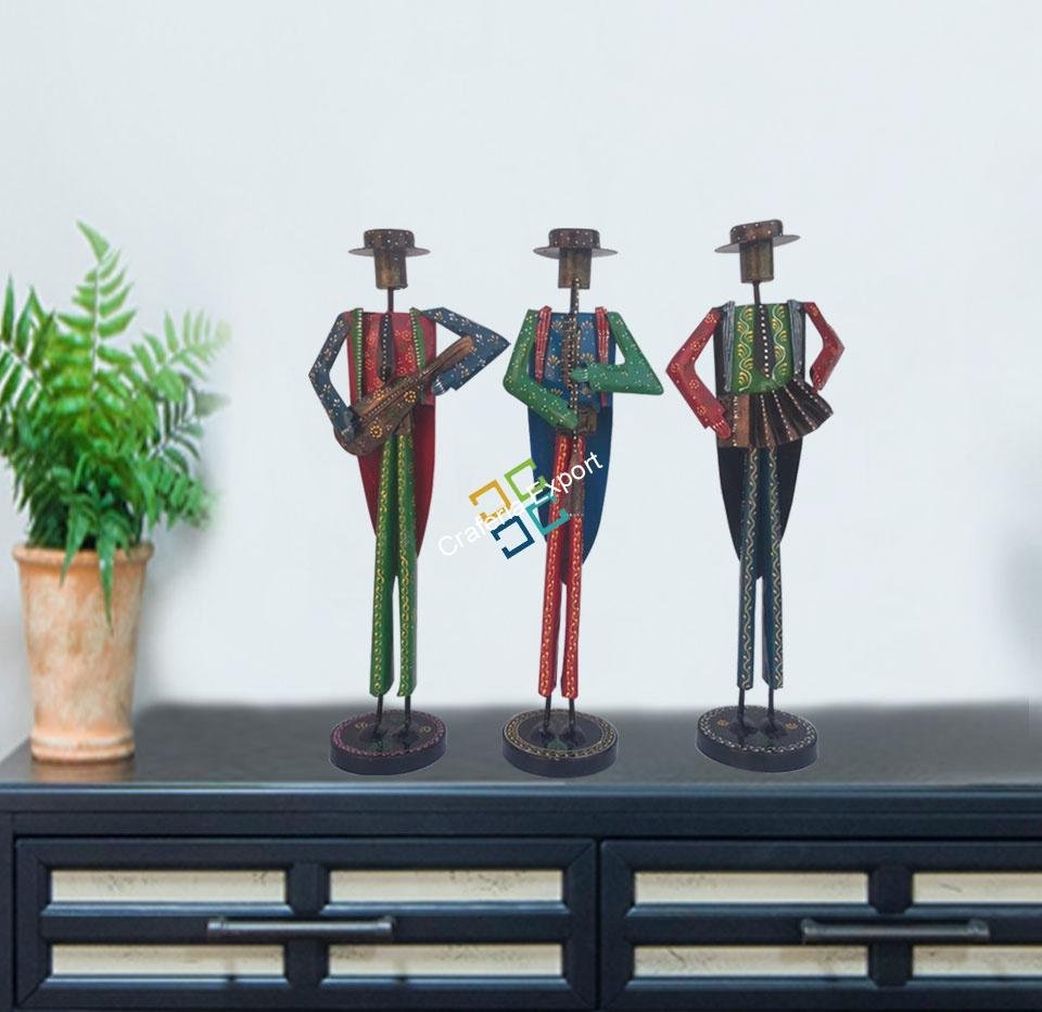 Handicrafted tribal musical mens (set of 3) for Home Decor/ gifts item/ decorative showpiece for office - Image 5