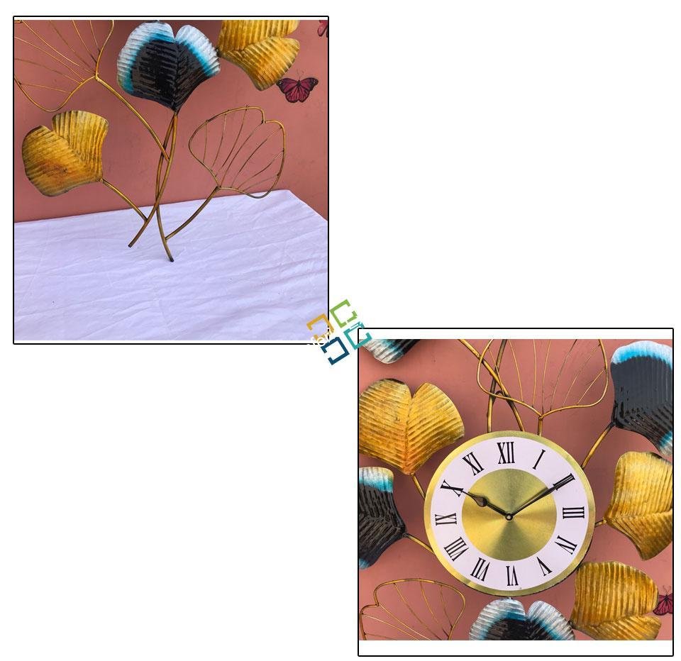 Creative leaf wall hanging clock/handicraft for home decor/office - Image 5