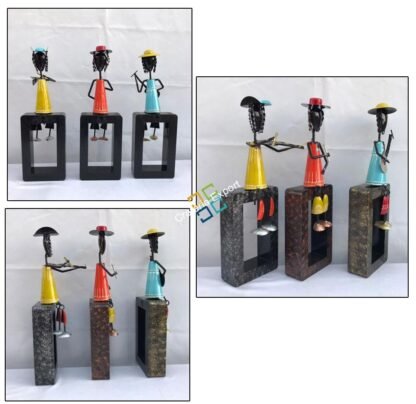 Multicolor Musical handicrafts legs hanging showpiece set of 3 for interior decoration - Image 3