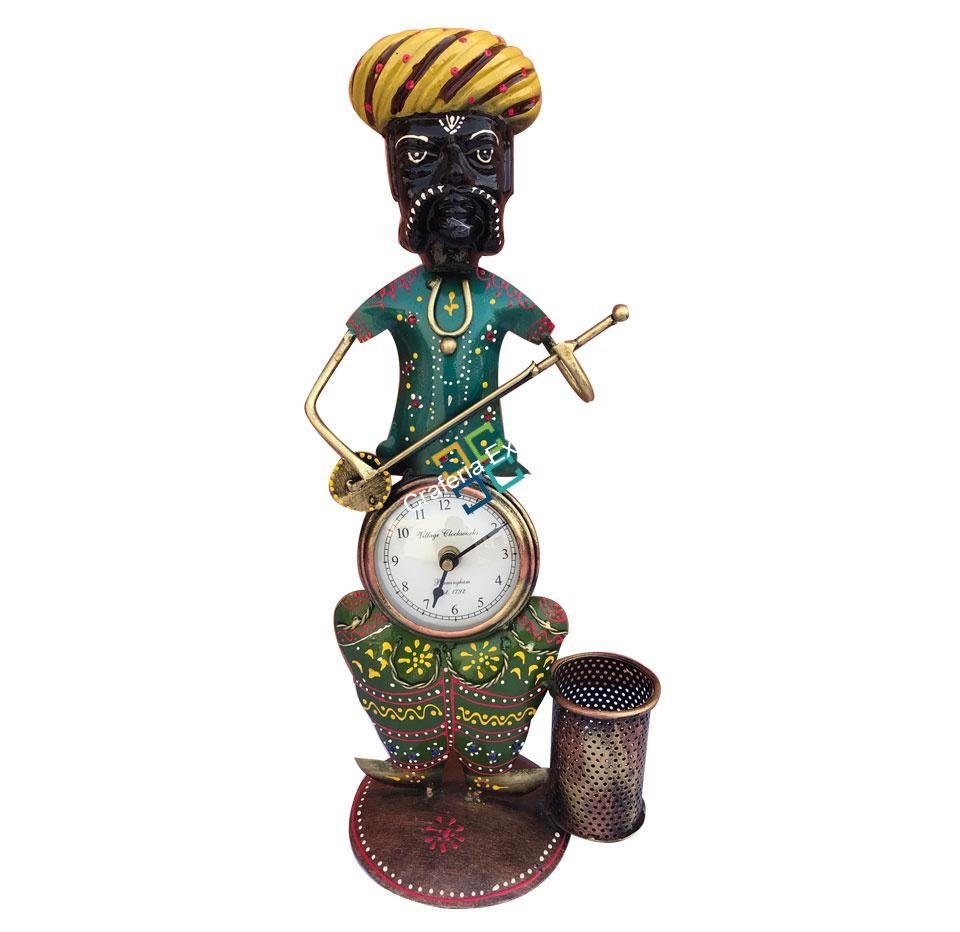 Antique Rajasthani showpiece 1 compartment watch plus pen stand - Image 4