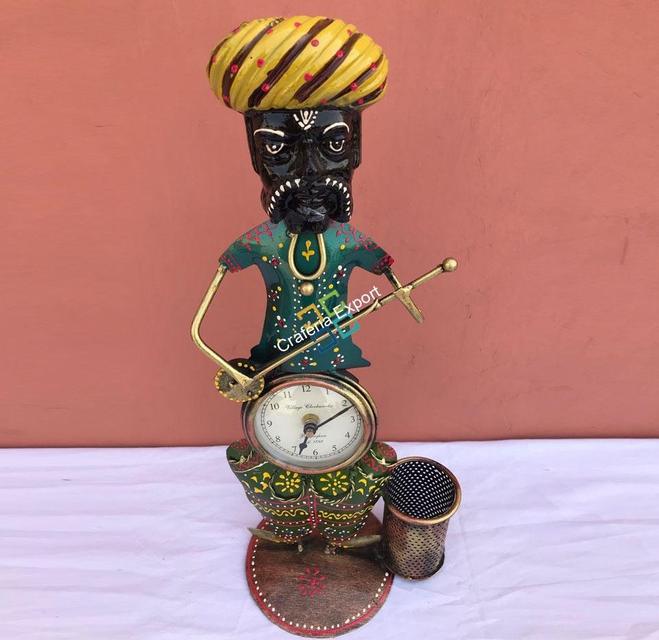 Antique Rajasthani showpiece 1 compartment watch plus pen stand - Image 3