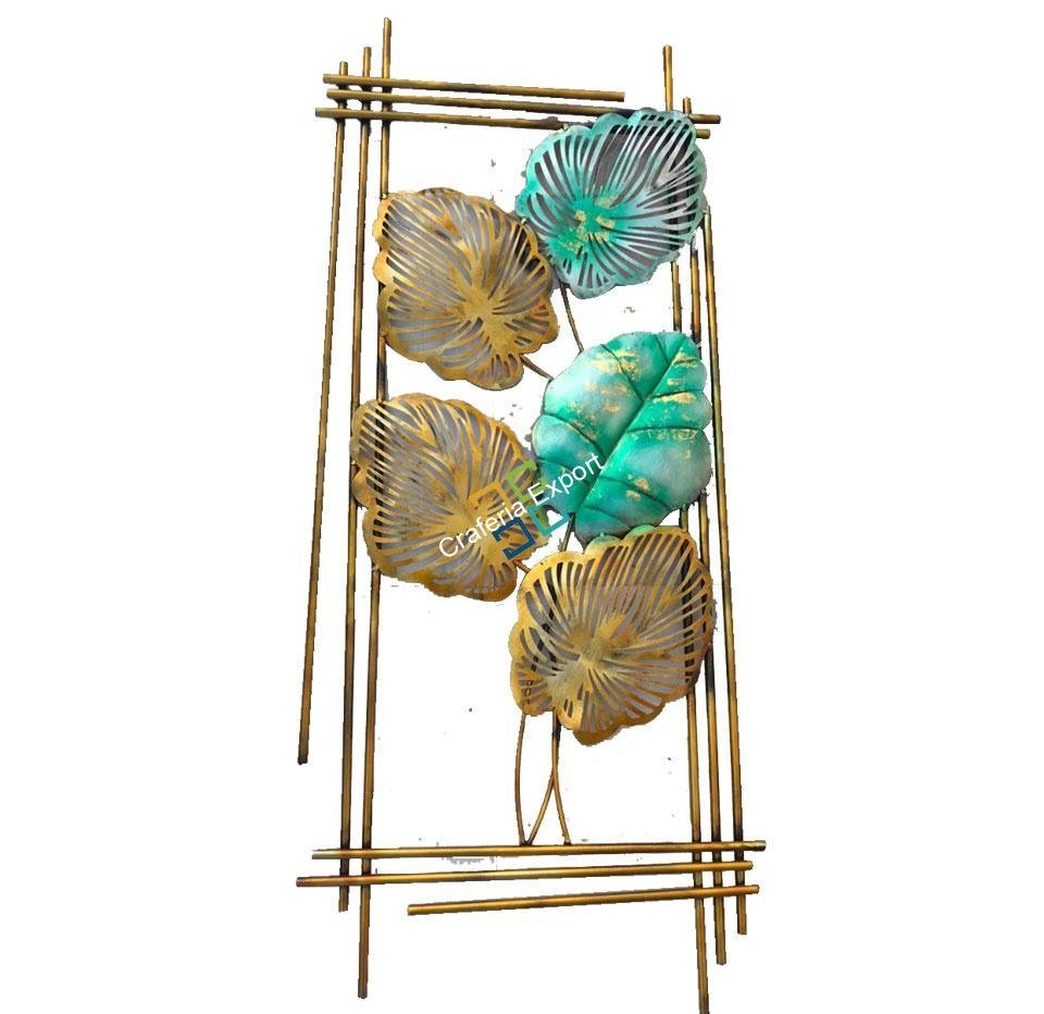 Luxury Green Golden Leaf Wall Hanging Frame for Decor Home/Living room - Image 3