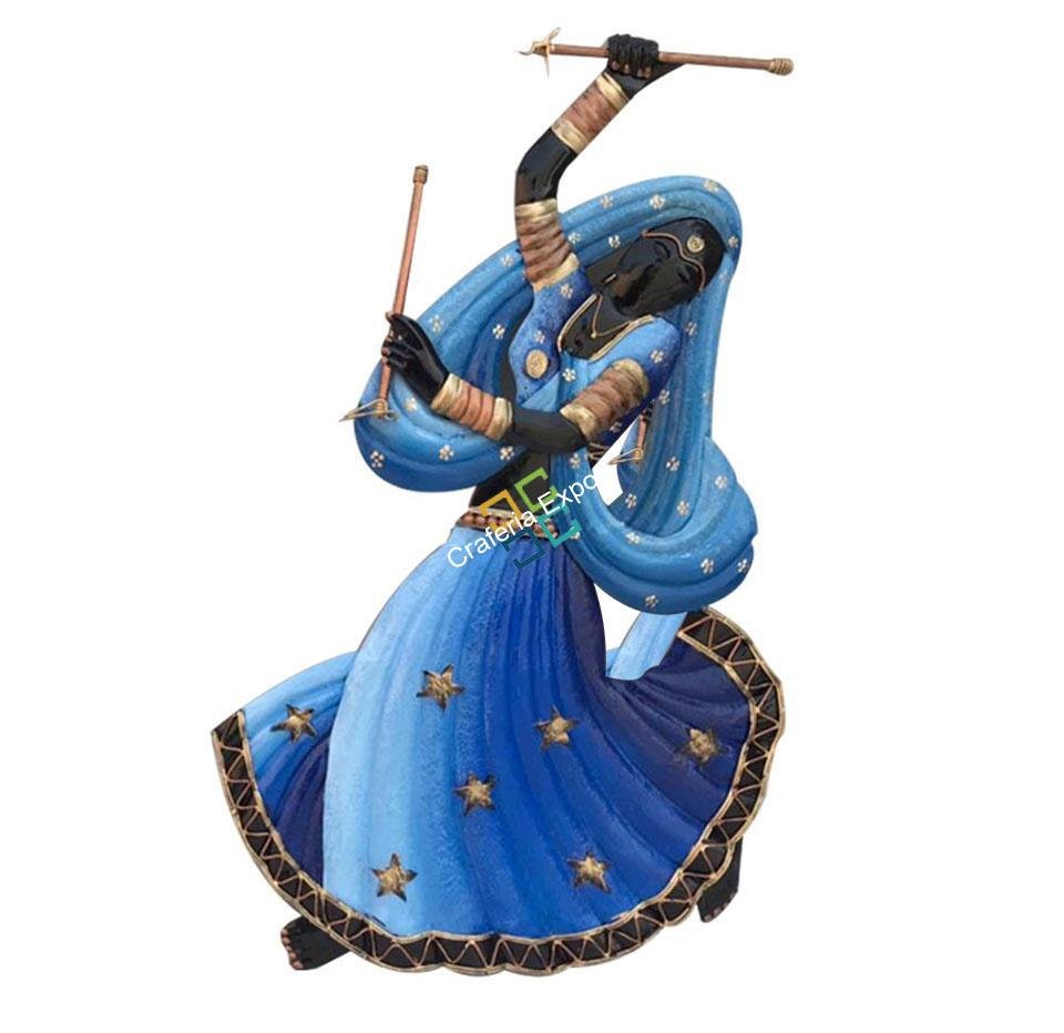 Classic Multicolor Men & Women Playing Dandiya Wall Hanging Showpiece For Home Decoration - Image 4