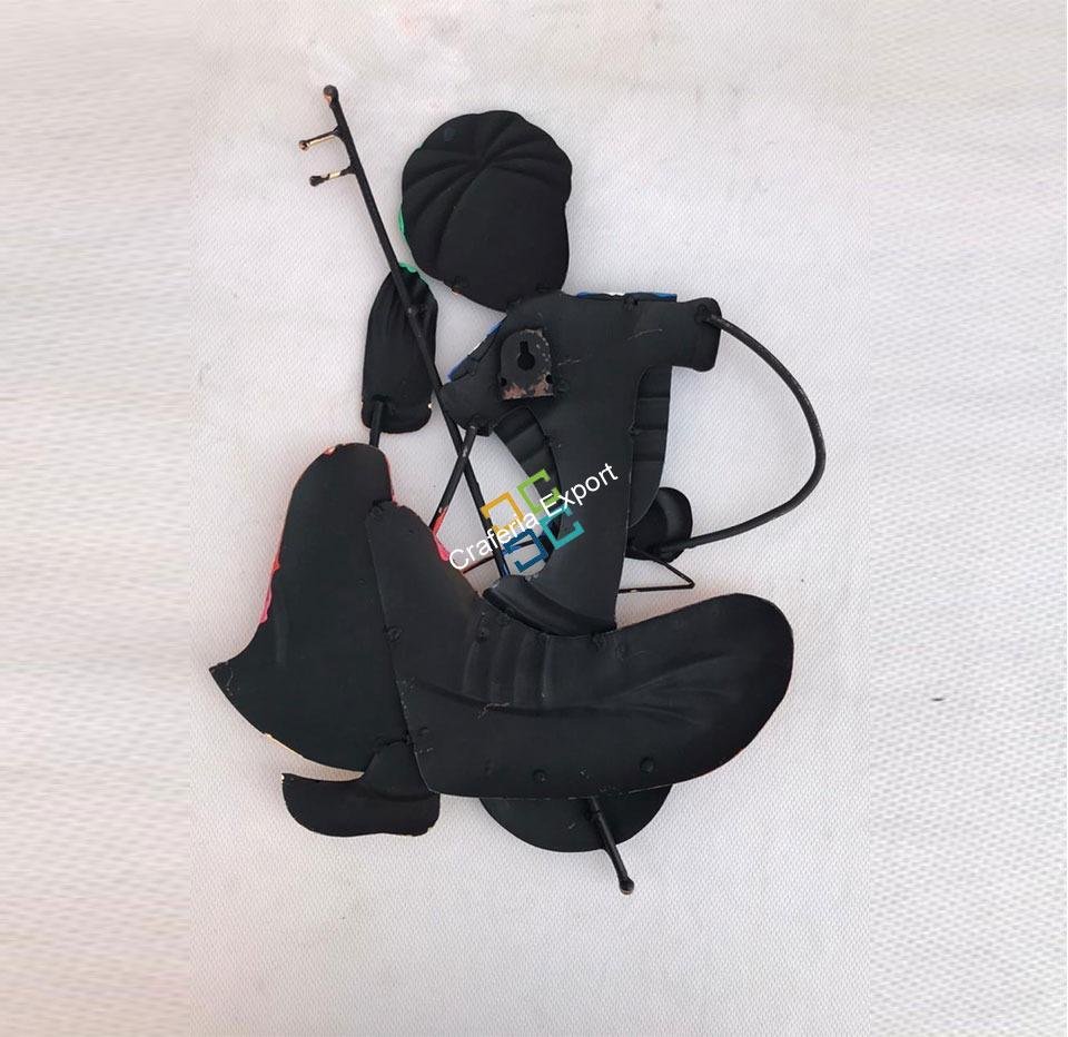 Indian Tradition Handcrafted Musical Men Wall Hanging Showpiece for Interior Decor/Gifts -(Set Of 2) - Image 6