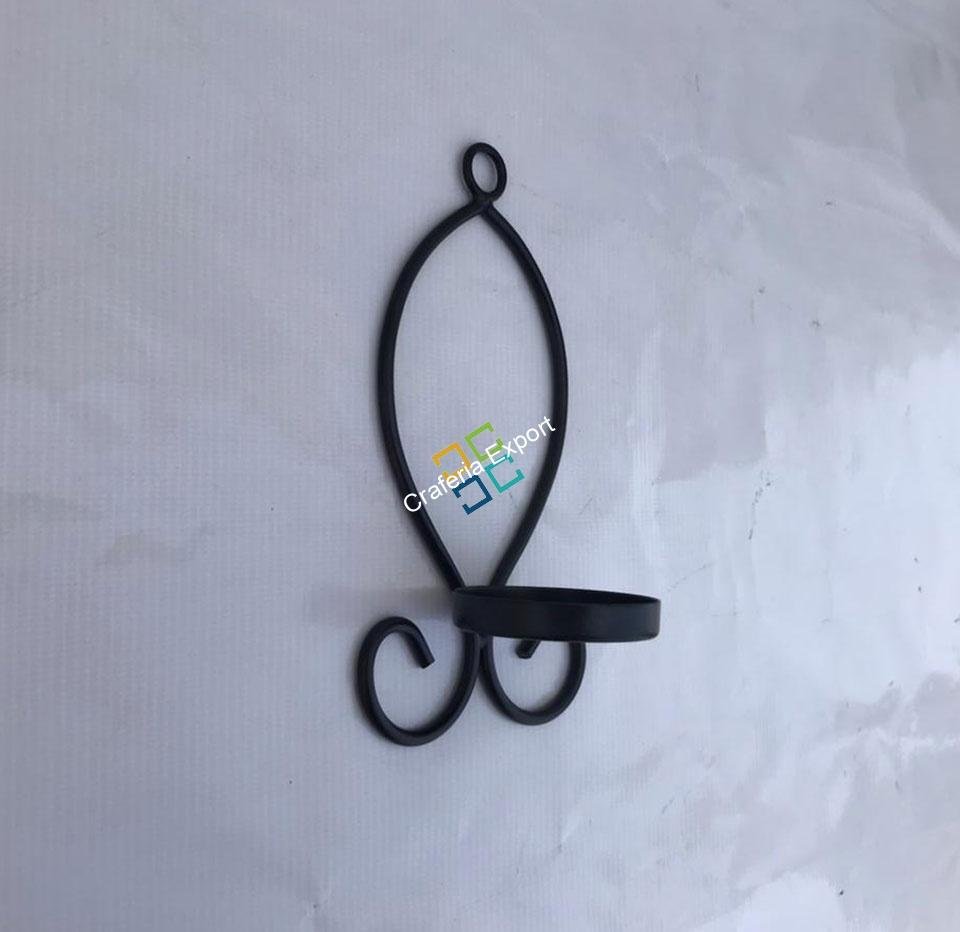 Leaf Shape Metal Wall Hanging Tea Light Candle Holder Stand (set of 2) - Image 5