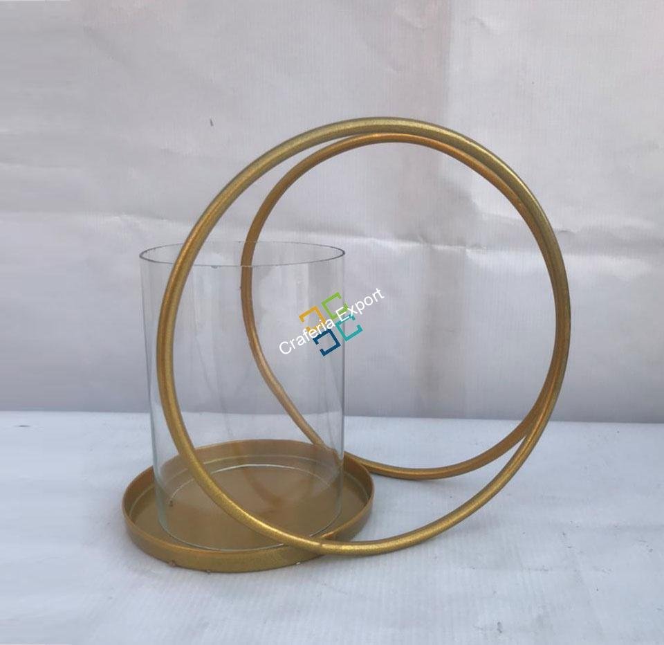 Attractive Shape Metal Table Top Tea Light Candle Holder Stand (set of 2) - Image 2