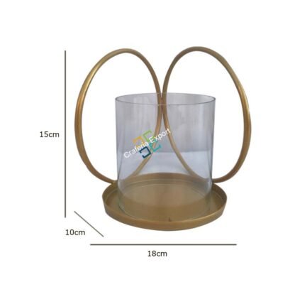 Attractive Shape Metal Table Top Tea Light Candle Holder Stand (set of 2) - Image 3