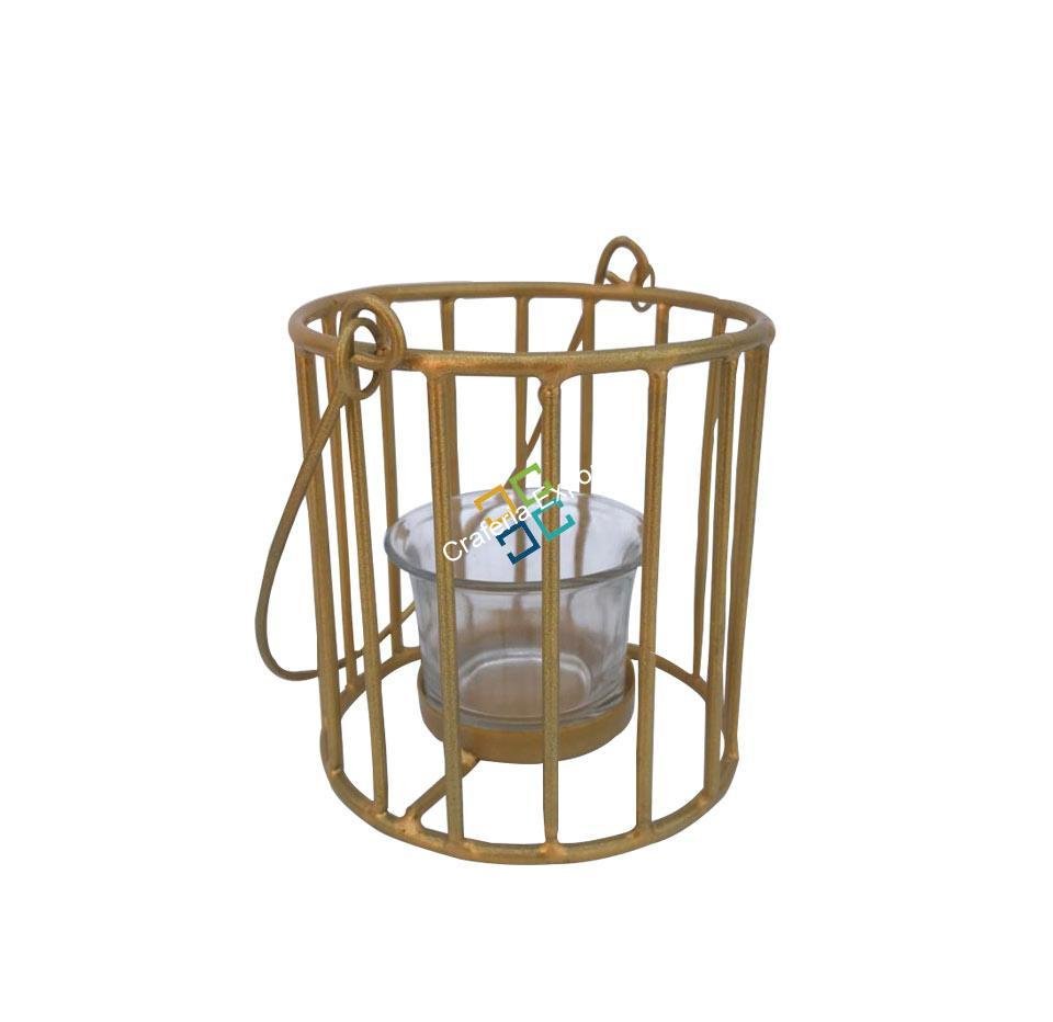 Bucket Cage Shape T-Light Candle Holder - Image 2
