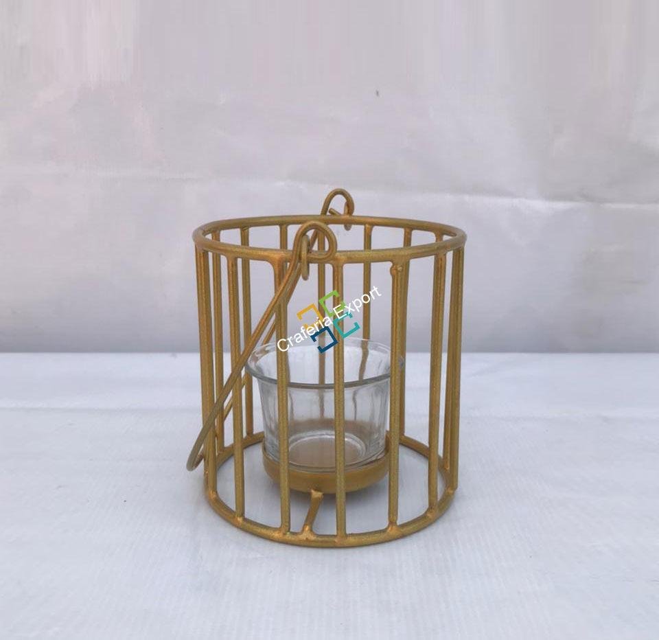 Bucket Cage Shape T-Light Candle Holder - Image 4