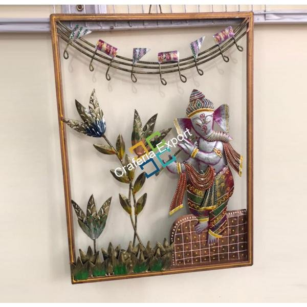 Bansuri Ganesh Wall Hanging Handicraft For Home decor And Gift Items - Image 4