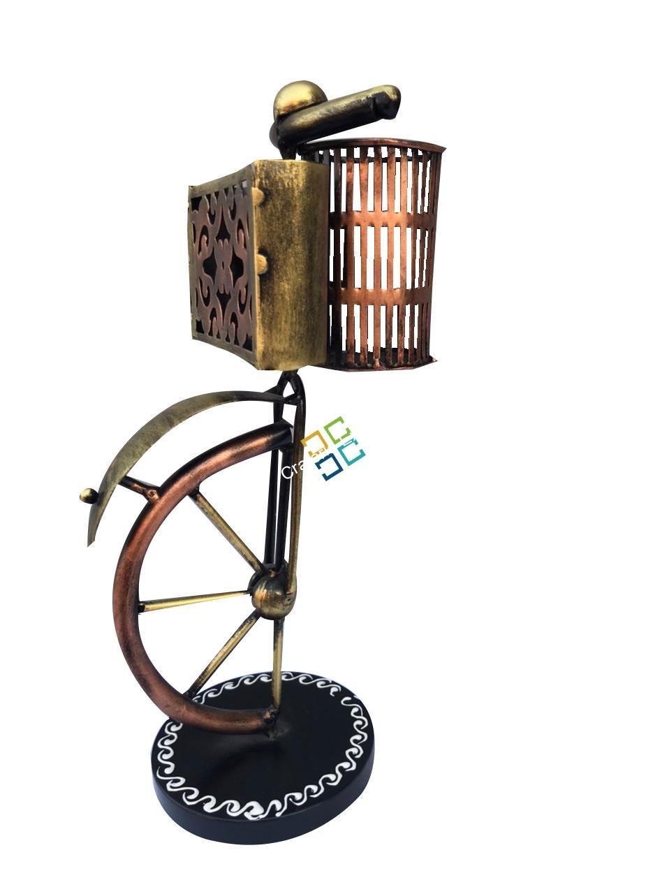 Wrought Iron Pen Holder / Desk Orangier With Attach Card Holder - Image 2
