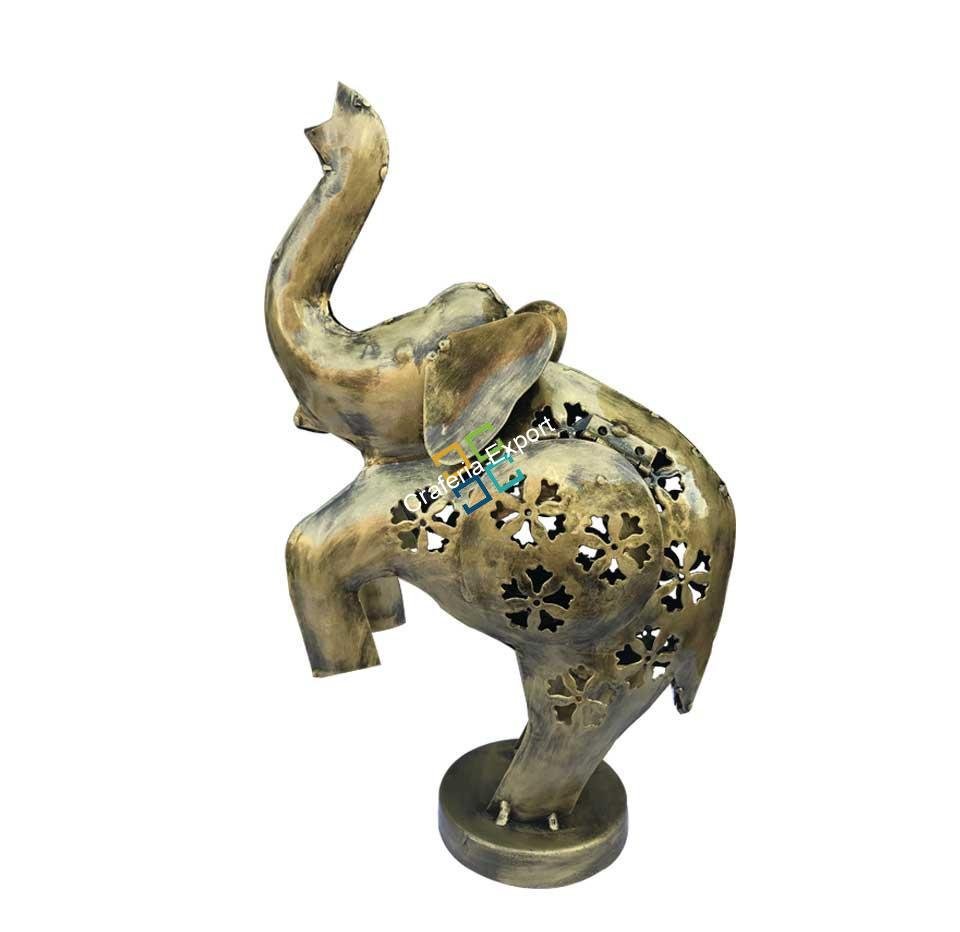 Handicraft metallic cute baby elephant shaped tealight candle holder for decor/Gifts - Image 2