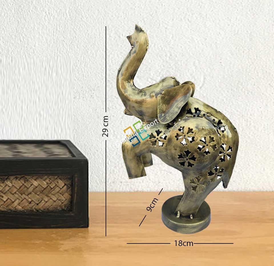 Handicraft metallic cute baby elephant shaped tealight candle holder for decor/Gifts - Image 5