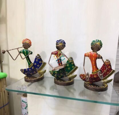 Rajasthani metal iron  musical man showpiece - Image 4