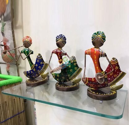 Rajasthani metal iron  musical man showpiece - Image 5