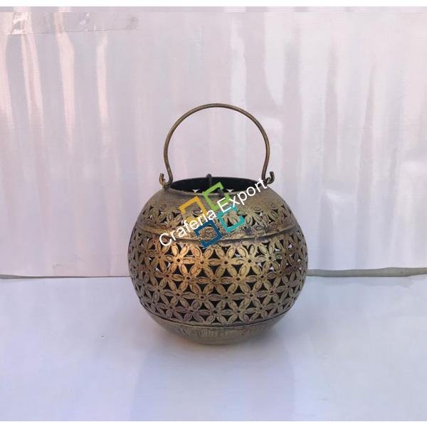 Unique spherically designed shaped T-light candle holder for decorative home/Hanging lantern pack of 2 - Image 5