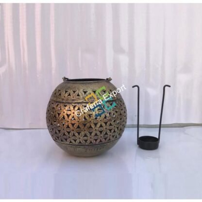 Unique spherically designed shaped T-light candle holder for decorative home/Hanging lantern pack of 2 - Image 7