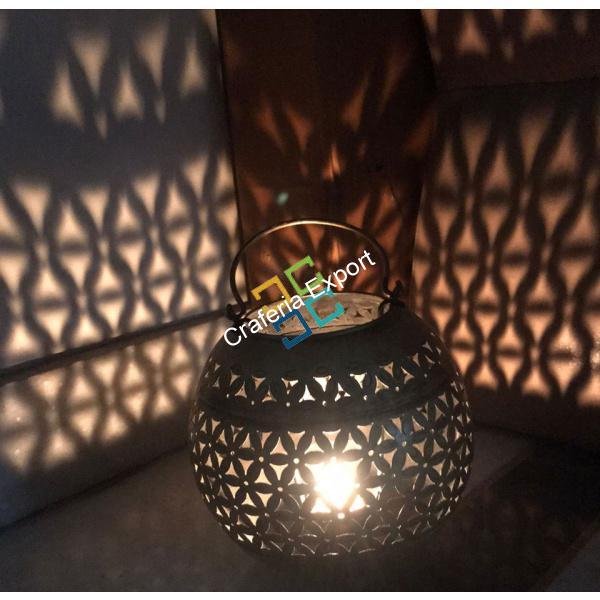 Unique spherically designed shaped T-light candle holder for decorative home/Hanging lantern pack of 2 - Image 2