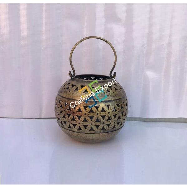 Unique spherically designed shaped T-light candle holder for decorative home/Hanging lantern pack of 2 - Image 3