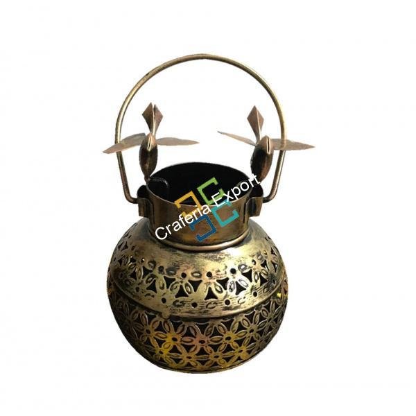 Round shaped uniquely designed T-light candle holder/hanging lantern/home decore - Image 4