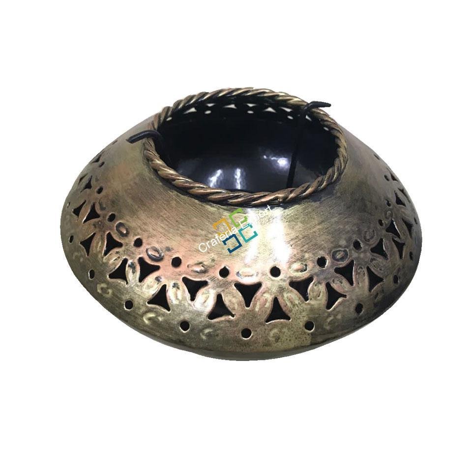 Traditionally designed handcrafted Hexagonal prism shaped T-light candle holder/home decor/gift item - Image 2