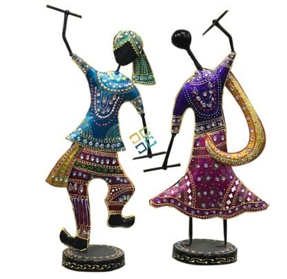 Colourful cheering folk Dancing couple ethnic showpiece/tabletop/home decor/gift item - Image 2