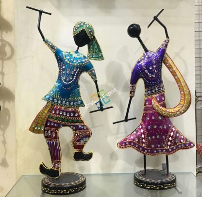 Colourful cheering folk Dancing couple ethnic showpiece/tabletop/home decor/gift item - Image 5